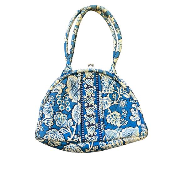 Vera Bradley Alice Shoulder‎ Bag Blue Lagoon Retired Pattern Quilted Purse - Picture 1 of 5